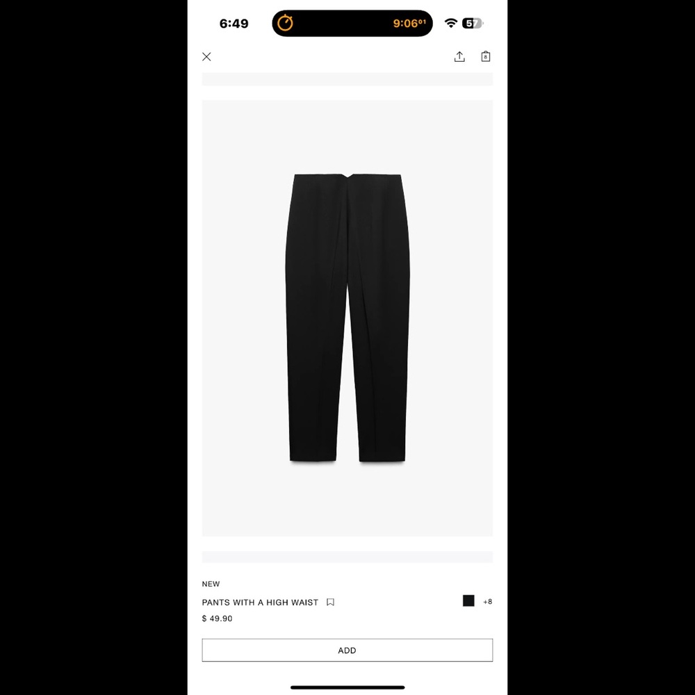 Zara high waited trousers